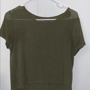 dark green shirt